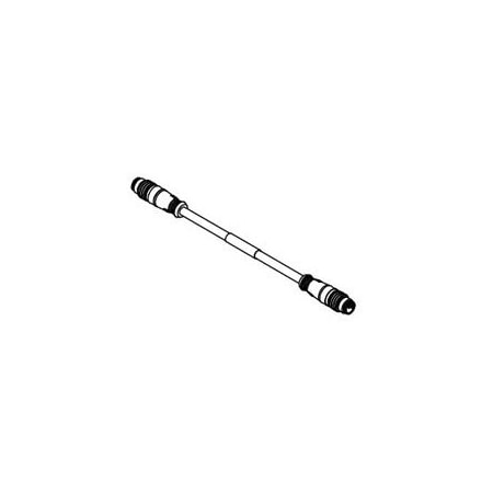 Woodhead Micro-Change (M12) Double-Ended Cordset, 4 Pole, Male (Straight) To Male (Straight), 26 Awg E11A06015M020
